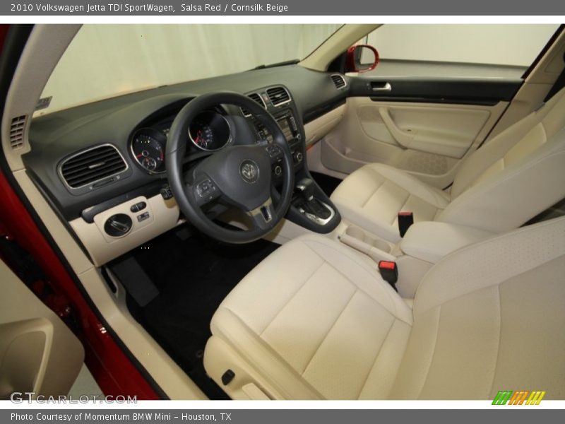 Salsa Red / Cornsilk Beige 2010 Volkswagen Jetta TDI SportWagen