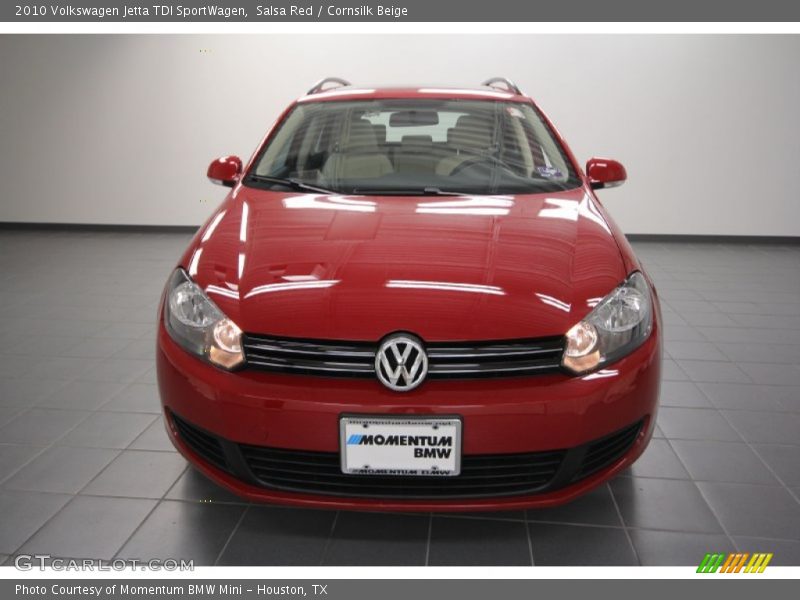 Salsa Red / Cornsilk Beige 2010 Volkswagen Jetta TDI SportWagen