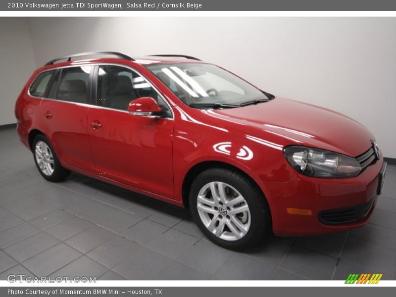 Salsa Red / Cornsilk Beige 2010 Volkswagen Jetta TDI SportWagen
