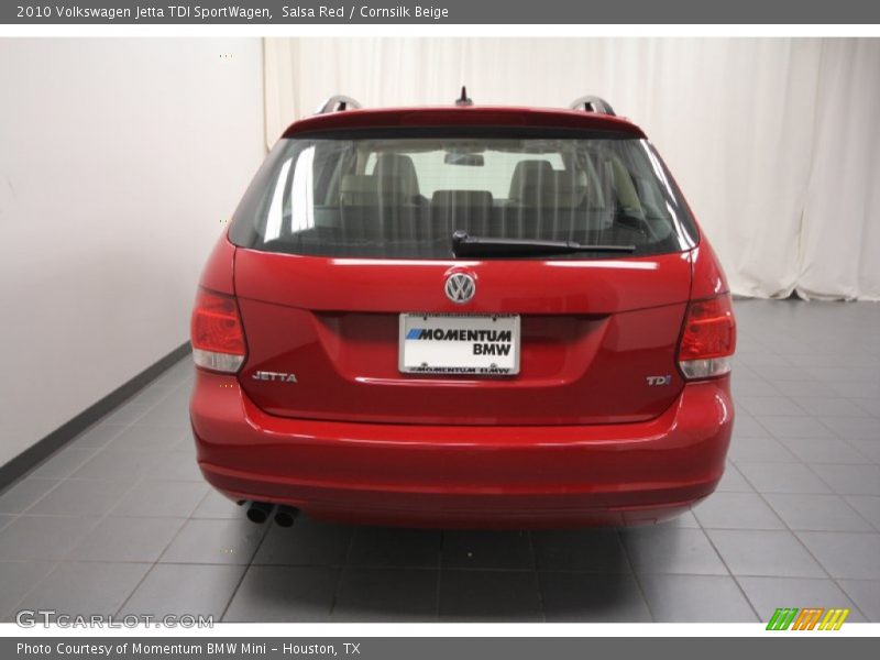 Salsa Red / Cornsilk Beige 2010 Volkswagen Jetta TDI SportWagen