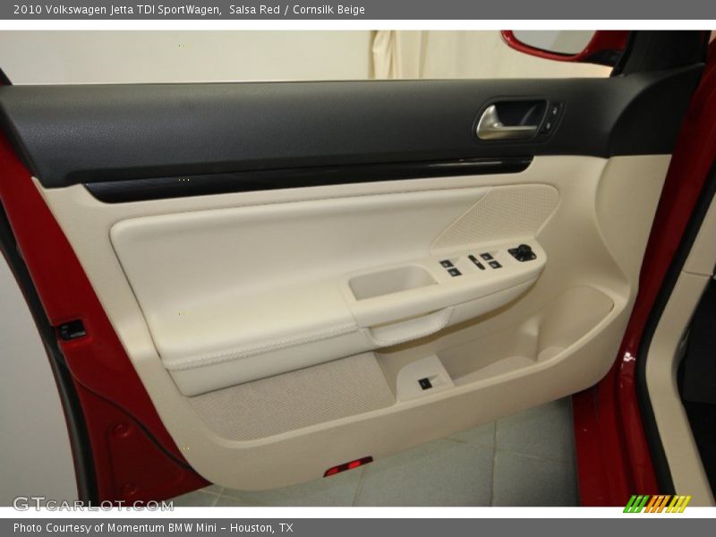 Salsa Red / Cornsilk Beige 2010 Volkswagen Jetta TDI SportWagen