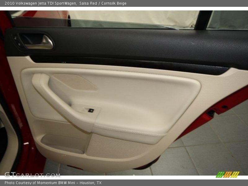 Salsa Red / Cornsilk Beige 2010 Volkswagen Jetta TDI SportWagen