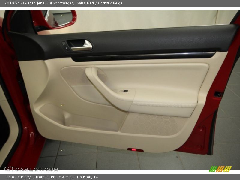 Salsa Red / Cornsilk Beige 2010 Volkswagen Jetta TDI SportWagen