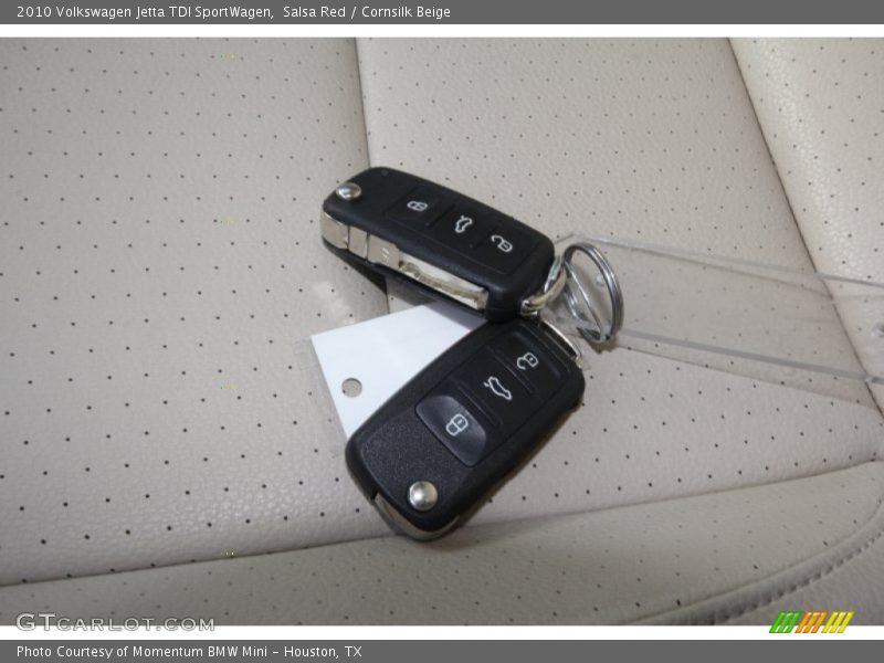 Salsa Red / Cornsilk Beige 2010 Volkswagen Jetta TDI SportWagen