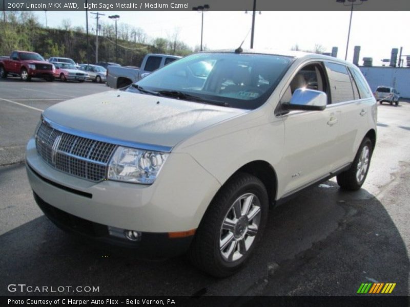 Light Sage Metallic / Medium Camel 2007 Lincoln MKX AWD
