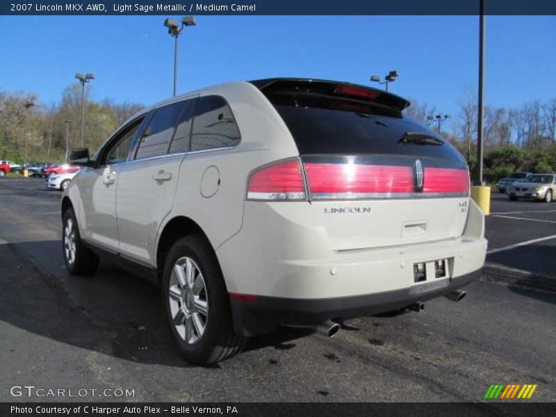 Light Sage Metallic / Medium Camel 2007 Lincoln MKX AWD