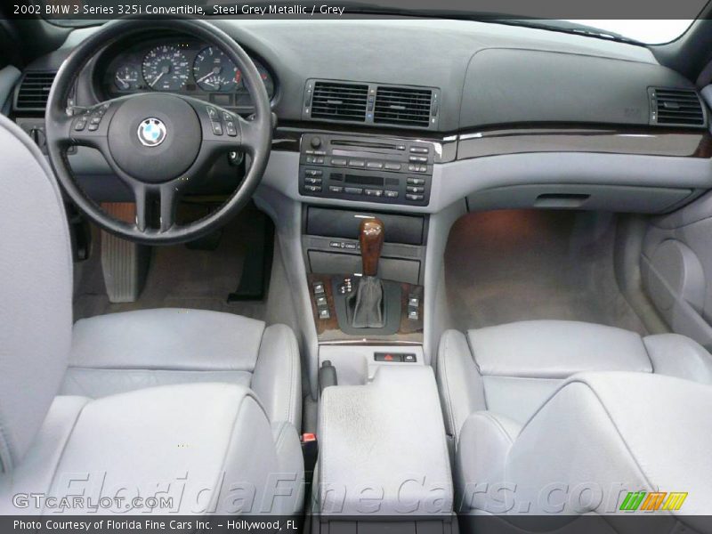 Steel Grey Metallic / Grey 2002 BMW 3 Series 325i Convertible