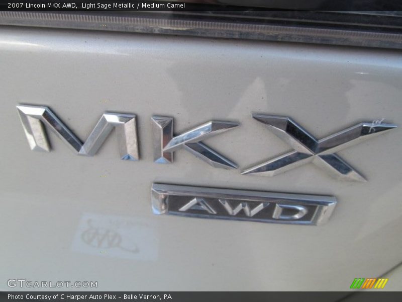 Light Sage Metallic / Medium Camel 2007 Lincoln MKX AWD