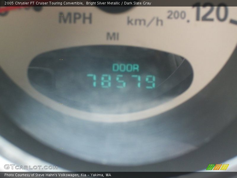 Bright Silver Metallic / Dark Slate Gray 2005 Chrysler PT Cruiser Touring Convertible