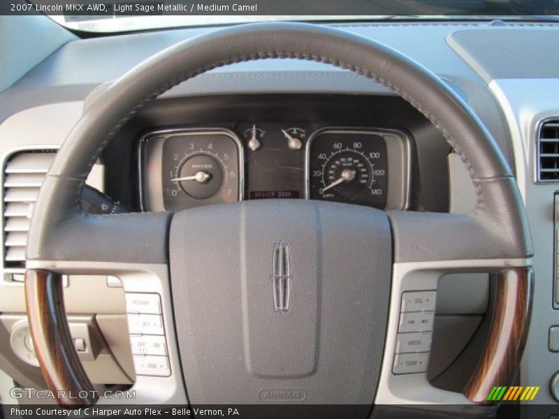 Light Sage Metallic / Medium Camel 2007 Lincoln MKX AWD