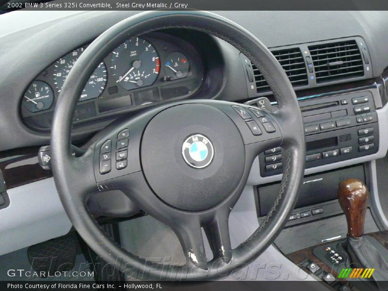 Steel Grey Metallic / Grey 2002 BMW 3 Series 325i Convertible
