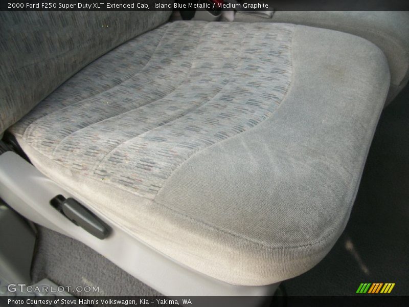 Island Blue Metallic / Medium Graphite 2000 Ford F250 Super Duty XLT Extended Cab