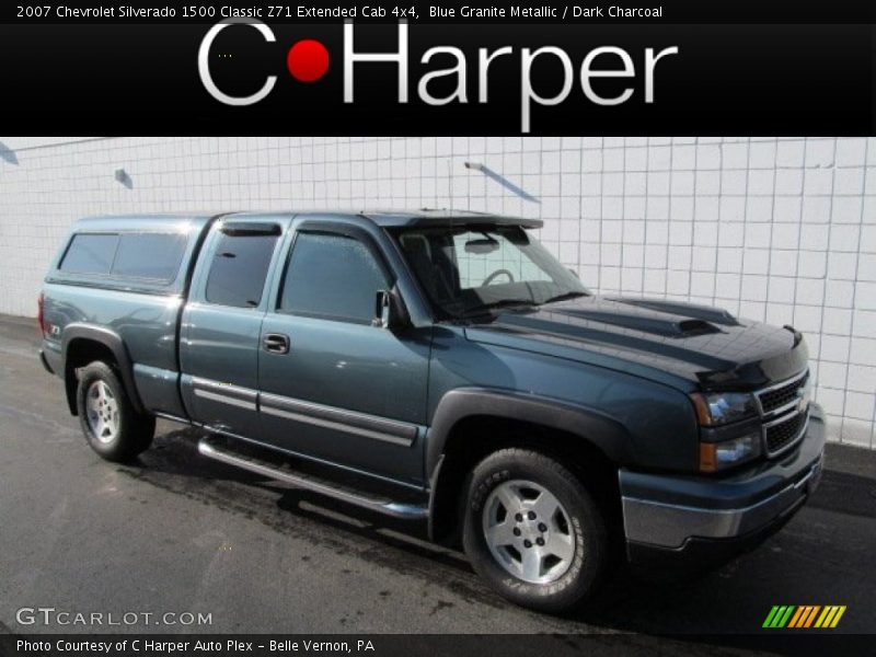 Blue Granite Metallic / Dark Charcoal 2007 Chevrolet Silverado 1500 Classic Z71 Extended Cab 4x4