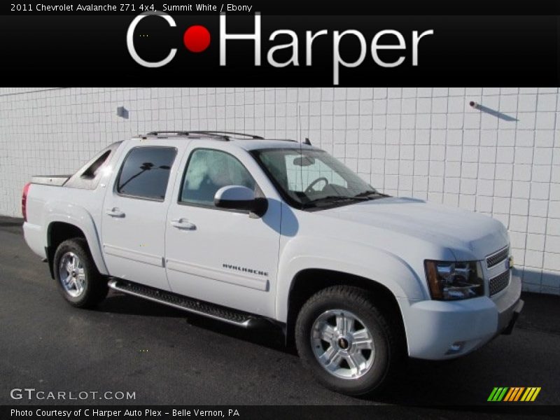 Summit White / Ebony 2011 Chevrolet Avalanche Z71 4x4