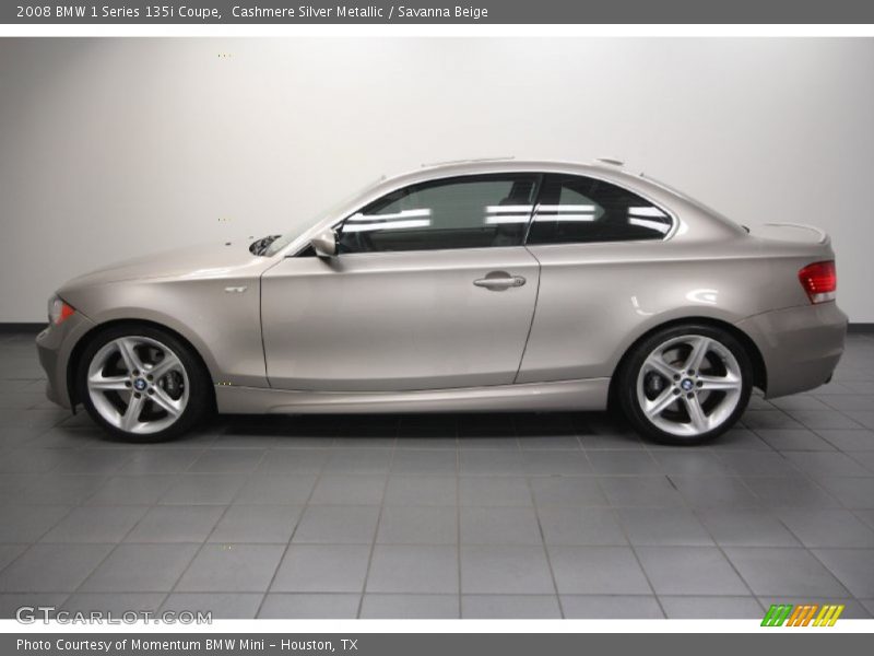 Cashmere Silver Metallic / Savanna Beige 2008 BMW 1 Series 135i Coupe