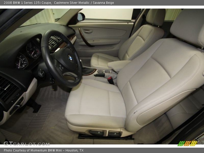 Cashmere Silver Metallic / Savanna Beige 2008 BMW 1 Series 135i Coupe