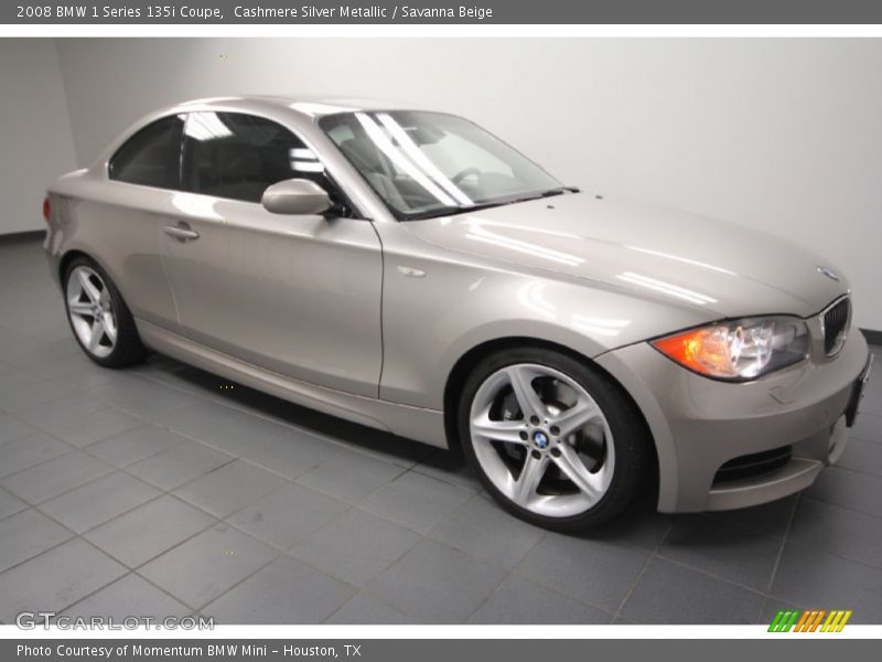 Cashmere Silver Metallic / Savanna Beige 2008 BMW 1 Series 135i Coupe