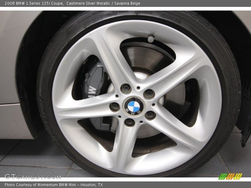 Cashmere Silver Metallic / Savanna Beige 2008 BMW 1 Series 135i Coupe