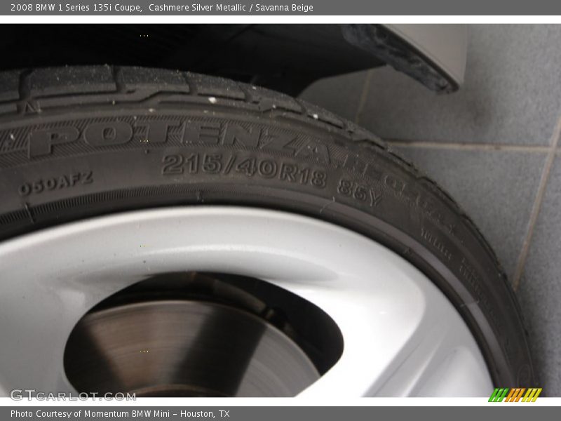 Cashmere Silver Metallic / Savanna Beige 2008 BMW 1 Series 135i Coupe