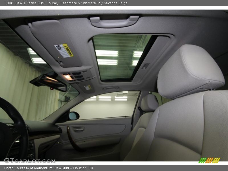 Cashmere Silver Metallic / Savanna Beige 2008 BMW 1 Series 135i Coupe