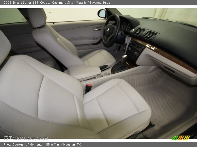 Cashmere Silver Metallic / Savanna Beige 2008 BMW 1 Series 135i Coupe
