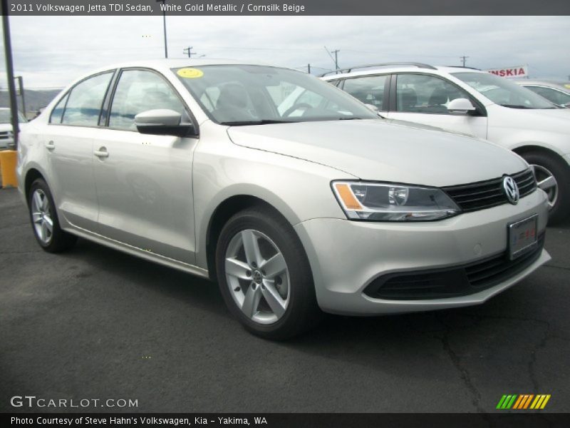 White Gold Metallic / Cornsilk Beige 2011 Volkswagen Jetta TDI Sedan