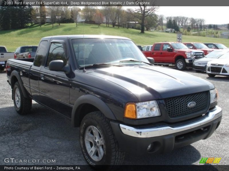 Deep Wedgewood Blue Metallic / Dark Graphite 2003 Ford Ranger FX4 SuperCab 4x4