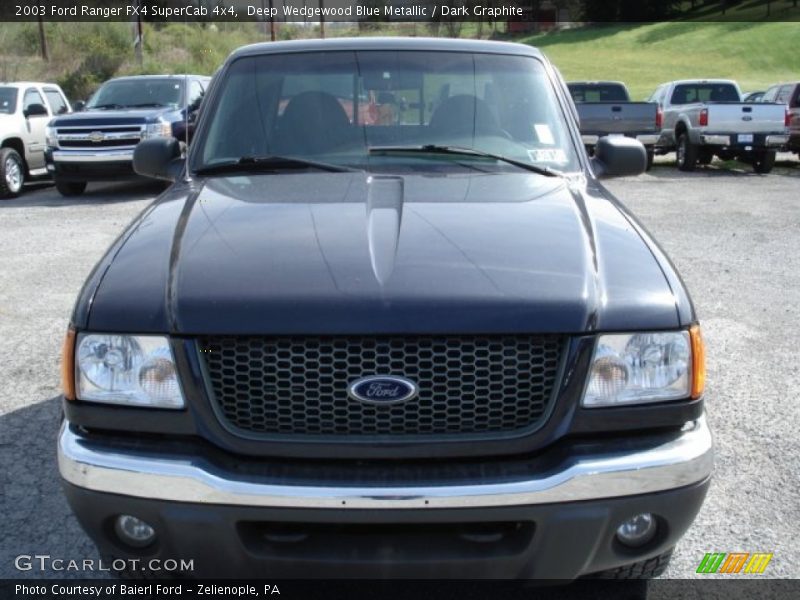 Deep Wedgewood Blue Metallic / Dark Graphite 2003 Ford Ranger FX4 SuperCab 4x4