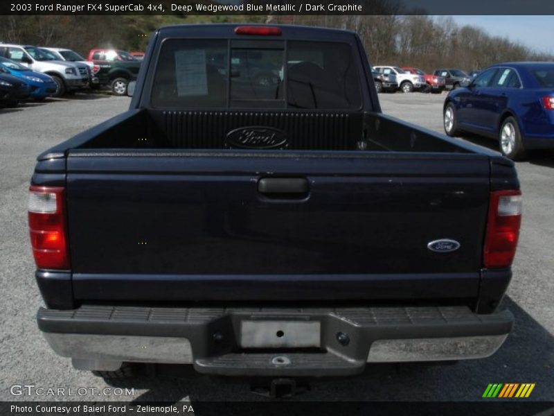Deep Wedgewood Blue Metallic / Dark Graphite 2003 Ford Ranger FX4 SuperCab 4x4