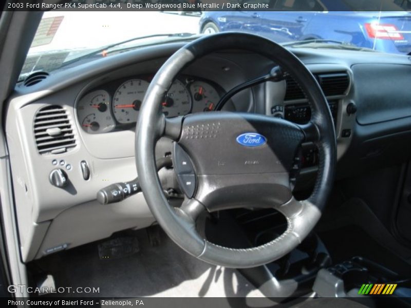 Deep Wedgewood Blue Metallic / Dark Graphite 2003 Ford Ranger FX4 SuperCab 4x4
