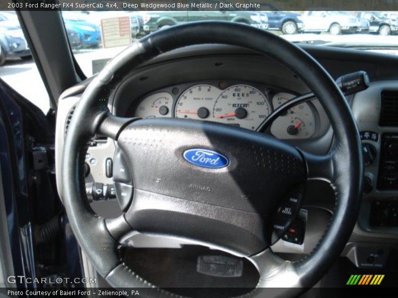 Deep Wedgewood Blue Metallic / Dark Graphite 2003 Ford Ranger FX4 SuperCab 4x4