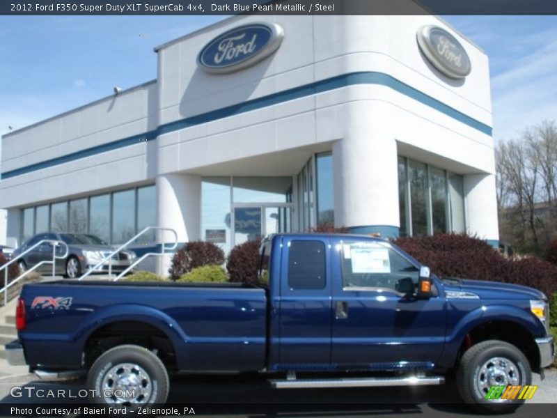Dark Blue Pearl Metallic / Steel 2012 Ford F350 Super Duty XLT SuperCab 4x4