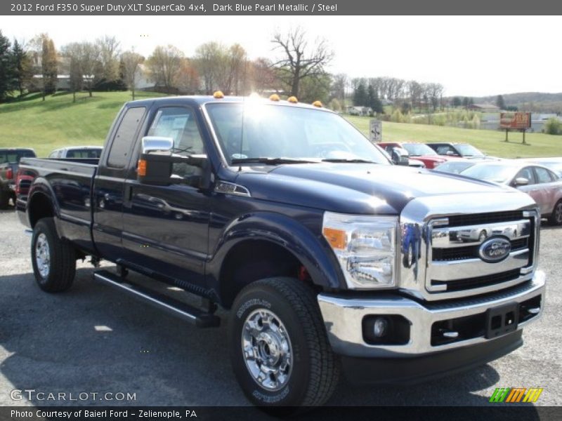 Dark Blue Pearl Metallic / Steel 2012 Ford F350 Super Duty XLT SuperCab 4x4
