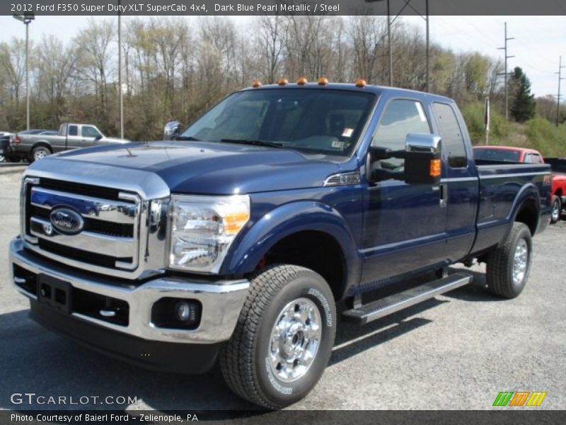 Dark Blue Pearl Metallic / Steel 2012 Ford F350 Super Duty XLT SuperCab 4x4