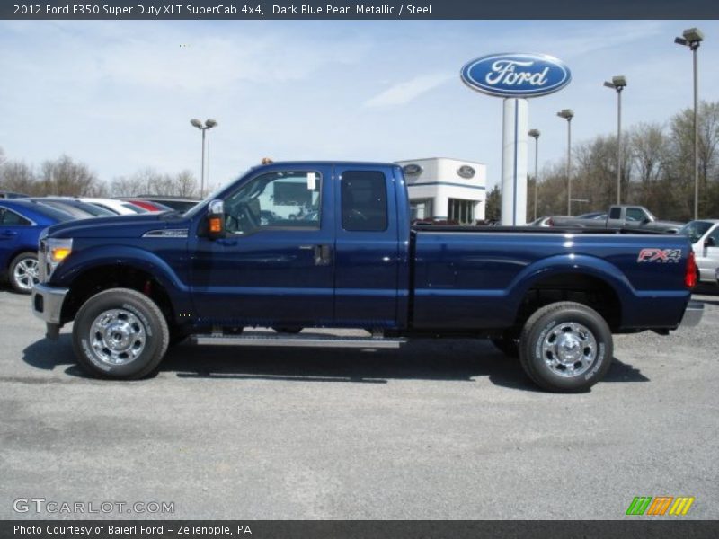 Dark Blue Pearl Metallic / Steel 2012 Ford F350 Super Duty XLT SuperCab 4x4