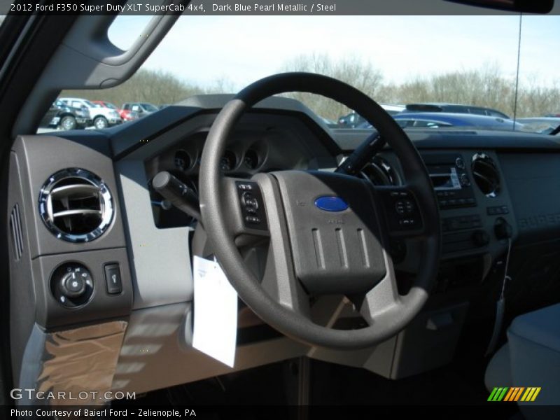 Dark Blue Pearl Metallic / Steel 2012 Ford F350 Super Duty XLT SuperCab 4x4
