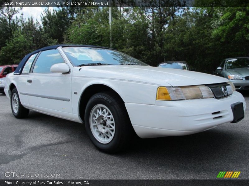 Vibrant White / Navy Blue 1995 Mercury Cougar XR7 V8