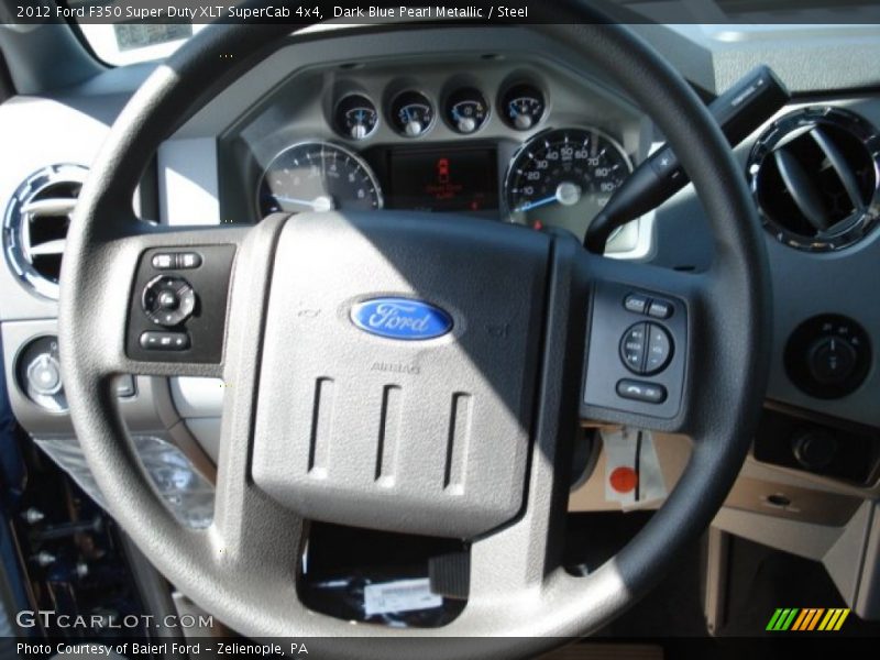Dark Blue Pearl Metallic / Steel 2012 Ford F350 Super Duty XLT SuperCab 4x4