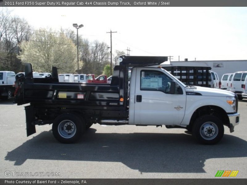 Oxford White / Steel 2011 Ford F350 Super Duty XL Regular Cab 4x4 Chassis Dump Truck