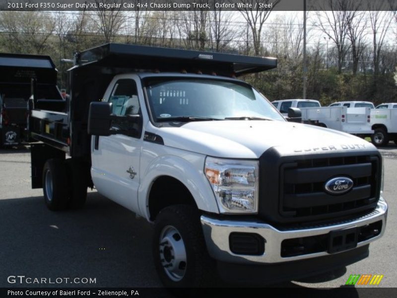 Oxford White / Steel 2011 Ford F350 Super Duty XL Regular Cab 4x4 Chassis Dump Truck