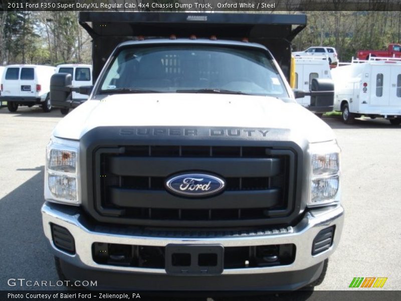 Oxford White / Steel 2011 Ford F350 Super Duty XL Regular Cab 4x4 Chassis Dump Truck