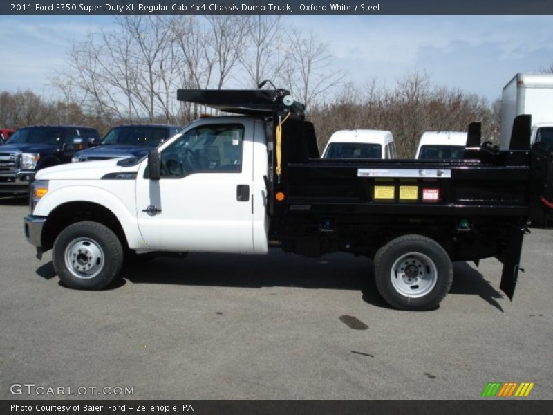 Oxford White / Steel 2011 Ford F350 Super Duty XL Regular Cab 4x4 Chassis Dump Truck