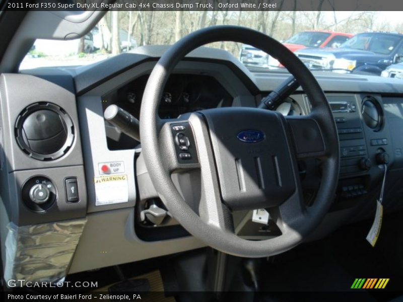 Oxford White / Steel 2011 Ford F350 Super Duty XL Regular Cab 4x4 Chassis Dump Truck