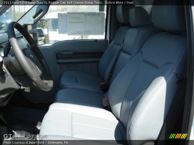 Oxford White / Steel 2011 Ford F350 Super Duty XL Regular Cab 4x4 Chassis Dump Truck