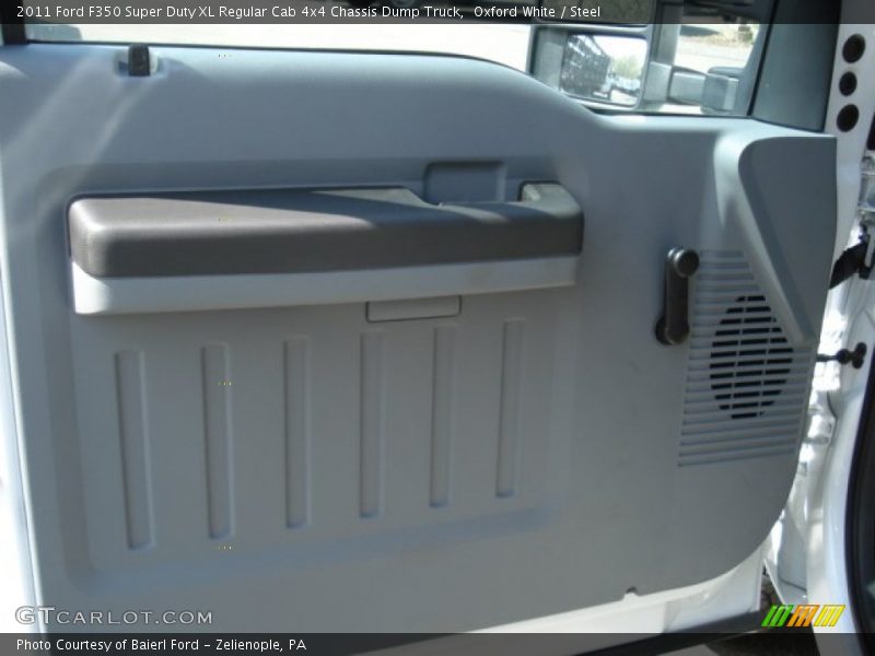 Oxford White / Steel 2011 Ford F350 Super Duty XL Regular Cab 4x4 Chassis Dump Truck