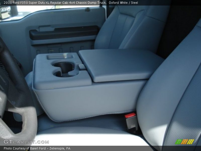 Oxford White / Steel 2011 Ford F350 Super Duty XL Regular Cab 4x4 Chassis Dump Truck