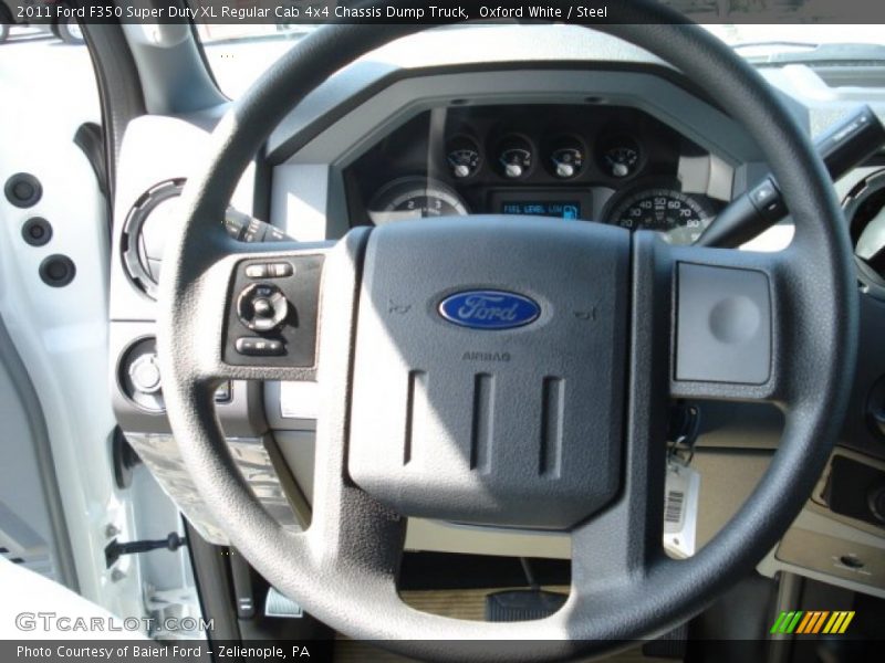 Oxford White / Steel 2011 Ford F350 Super Duty XL Regular Cab 4x4 Chassis Dump Truck
