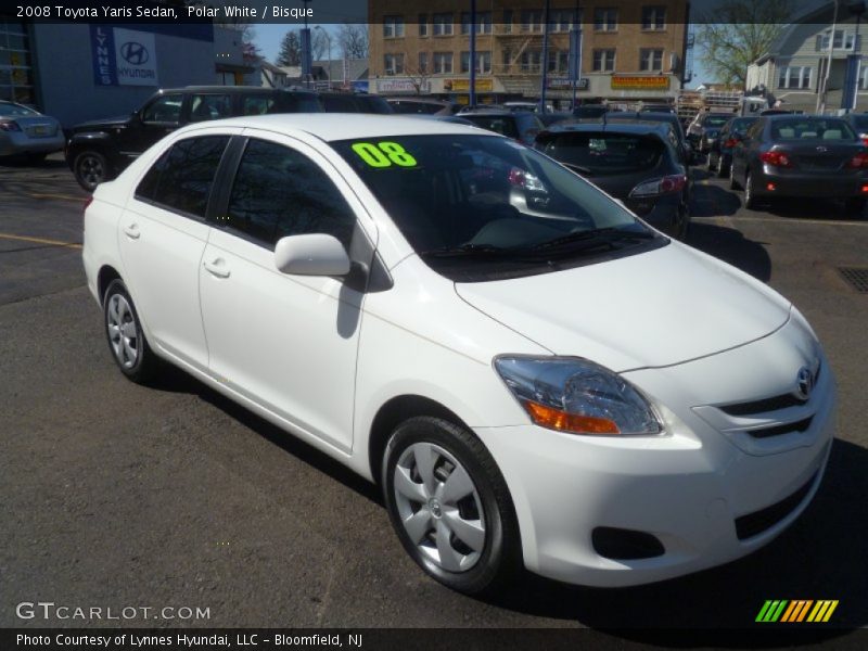 Polar White / Bisque 2008 Toyota Yaris Sedan