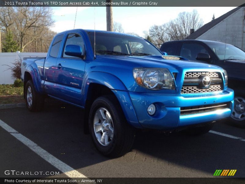 Speedway Blue / Graphite Gray 2011 Toyota Tacoma V6 TRD Sport Access Cab 4x4
