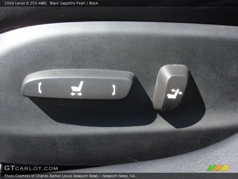 Black Sapphire Pearl / Black 2009 Lexus IS 250 AWD